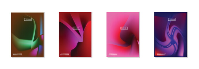 collection of abstract backgrounds with beautiful gradation colors, colorful backgrounds for poster flyer banner backdrop.vertical banner.cool fluid background vector illustration.