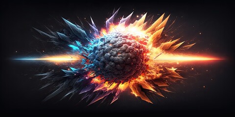 A Space themed background with a supernova