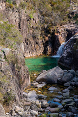 Waterfall of Portela do homem Peneda-Gerês National Park, Portugal