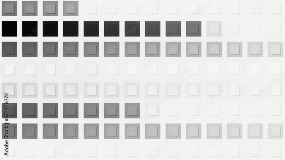 Poster animation of moving lines with square pixels. motion. lines of moving pixels on white background. re