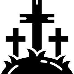Fototapeta premium graveyard solid icon