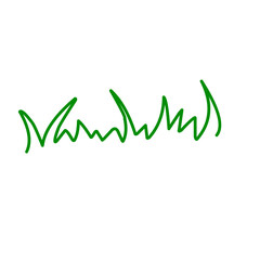 Grass bush line icon