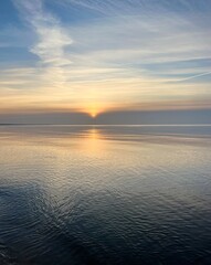 sunset over the sea