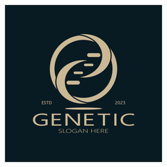 Obraz premium DNA vector logo design template.modern medical logotype.laboratory science icon symbol.colorful pharmacology sign-vector