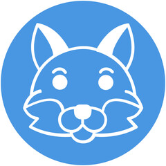 Fox head Vector icon which can easily modify or edit

