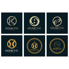 DNA vector logo design template.modern medical logotype.laboratory science icon symbol.colorful pharmacology sign-vector