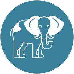 Loxodonta Vector icon which can easily modify or edit



