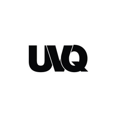 UVQ letter monogram logo design vector
