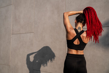 Fitness portrait, exercise and happy woman at gym for a workout, training and body motivation at health club. Face of sports or athlete female happy about performance, progress and healthy lifestyle