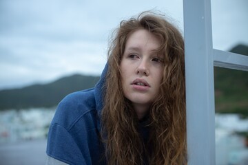 Portrait of sad depressed upset young desperate woman, crying girl with red tearful eyes with...