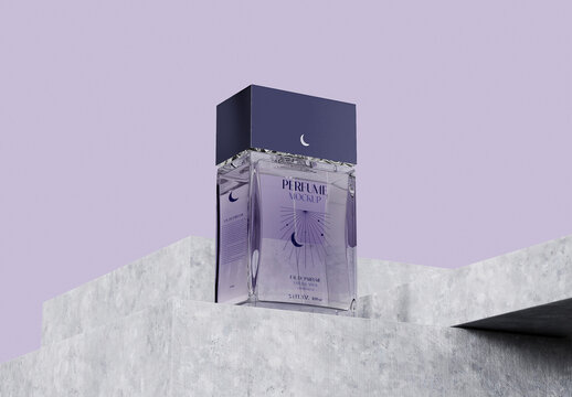 Glass Perfume Mockup
