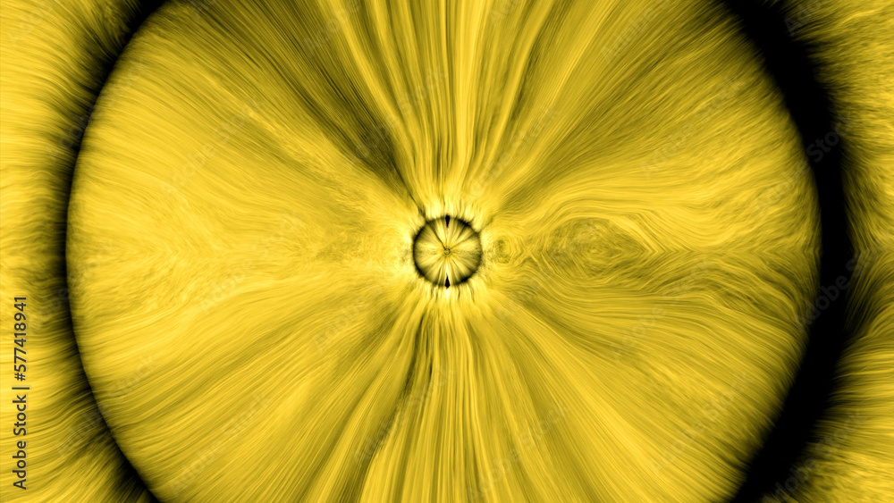 Wall mural view inside of a black hole in outer space with the distortion of space and time. design. scientific