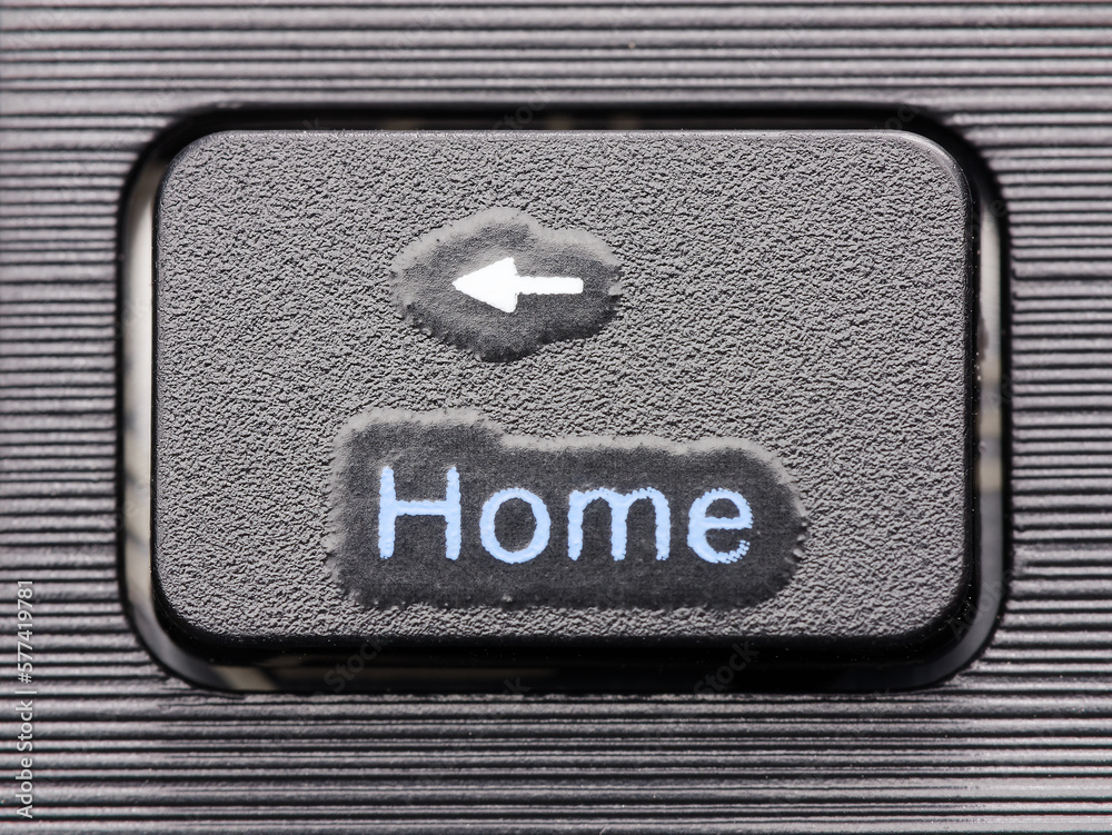 Fototapete macro home key on computer keyboard