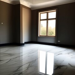 empty room interior design, marble floor.