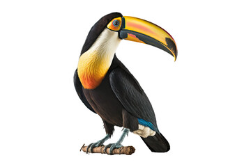 Toucan isolated on white background - Generative AI