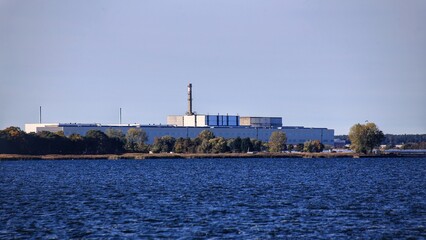View on remains of the disused nuclear power plant at Lubmin in Germany