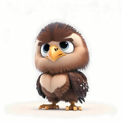 Fototapeta premium Eagle Isolated White. Generative AI