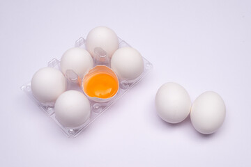 eggs on white
