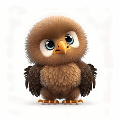 Naklejka premium Eagle Isolated White. Generative AI