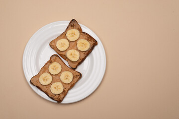 Bread with peanut butter