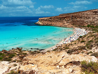 Rabbit beach Lampedusa Sicily paradise beach Spiaggia dei Conigli