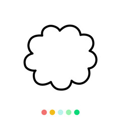 Speech bubbles linear vector element, Text balloon, Vector icon.