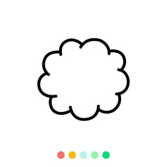 Speech bubbles linear vector element, Text balloon, Vector icon.