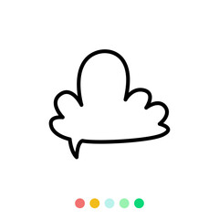 Speech bubbles linear vector element, Text balloon, Vector icon.