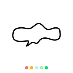 Speech bubbles linear vector element, Text balloon, Vector icon.