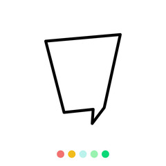 Speech bubbles linear vector element, Text balloon, Vector icon.