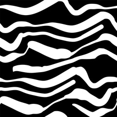 Obraz premium Vector seamless pattern. Modern stylish texture. Geometric striped ornament. Monochrome linear braids