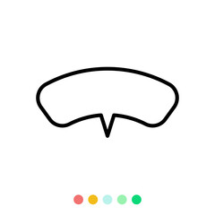 Speech bubbles linear vector element, Text balloon, Vector icon.