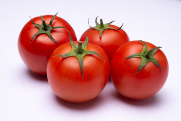 tomatoes on a white