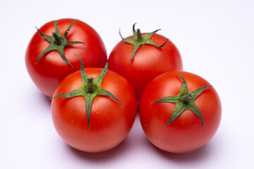 tomatoes on a white background