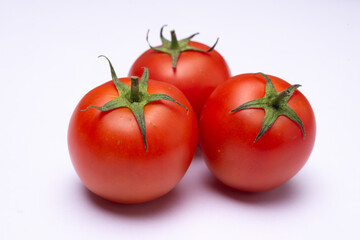 tomatoes on a white background