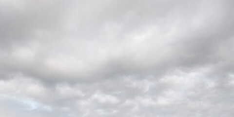 Horizontal view of the gray sky. Gloomy weather. Artistic work