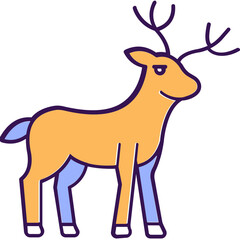 Reindeer Vector icon which can easily modify or edit

