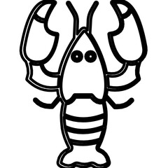 Crayfish Vector icon which can easily modify or edit

