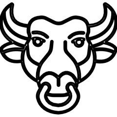 Bison Vector icon which can easily modify or edit

