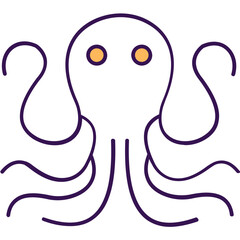 Invertebrate animal Vector icon which can easily modify or edit

