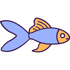 Goldfish Vector icon which can easily modify or edit


