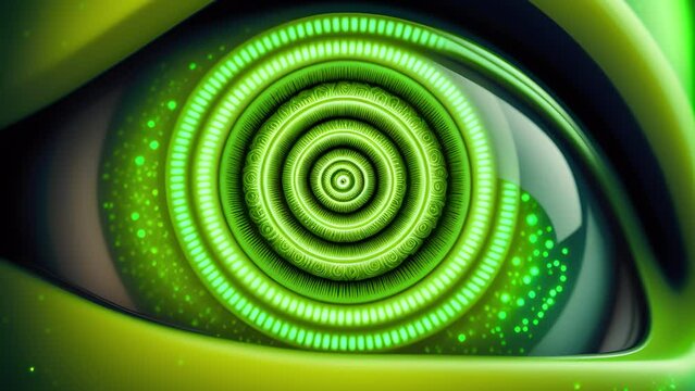The eyes of an alien creature awakens the concept of artificial intelligence, Technologies of our future, artificial intelligence generation.