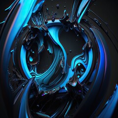 3D chaos wallpaper created with Generative AI