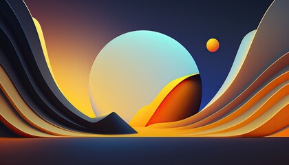 Abstract retro Wallpaper created with Generative AI
