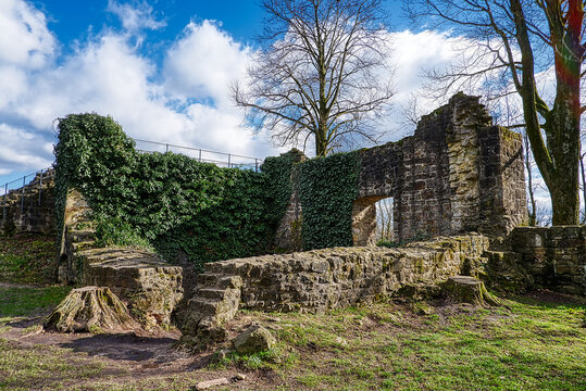 Mauern einer historischen Burg in Tecklenburg