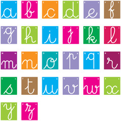 colorful vector alphabet set 
