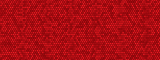 Creative red hexagon wallpaper, Design concept. Abstract background with red tiny hexagon shapes