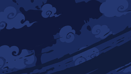 和風の雲の背景_16:9