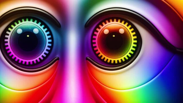 The eyes of an alien creature awakens the concept of artificial intelligence, Technologies of our future, artificial intelligence generation.