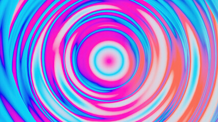 Fototapeta na wymiar Hypnotic colorful contrasting spiral. Design. Spinning circles creating effect of a tunnel.